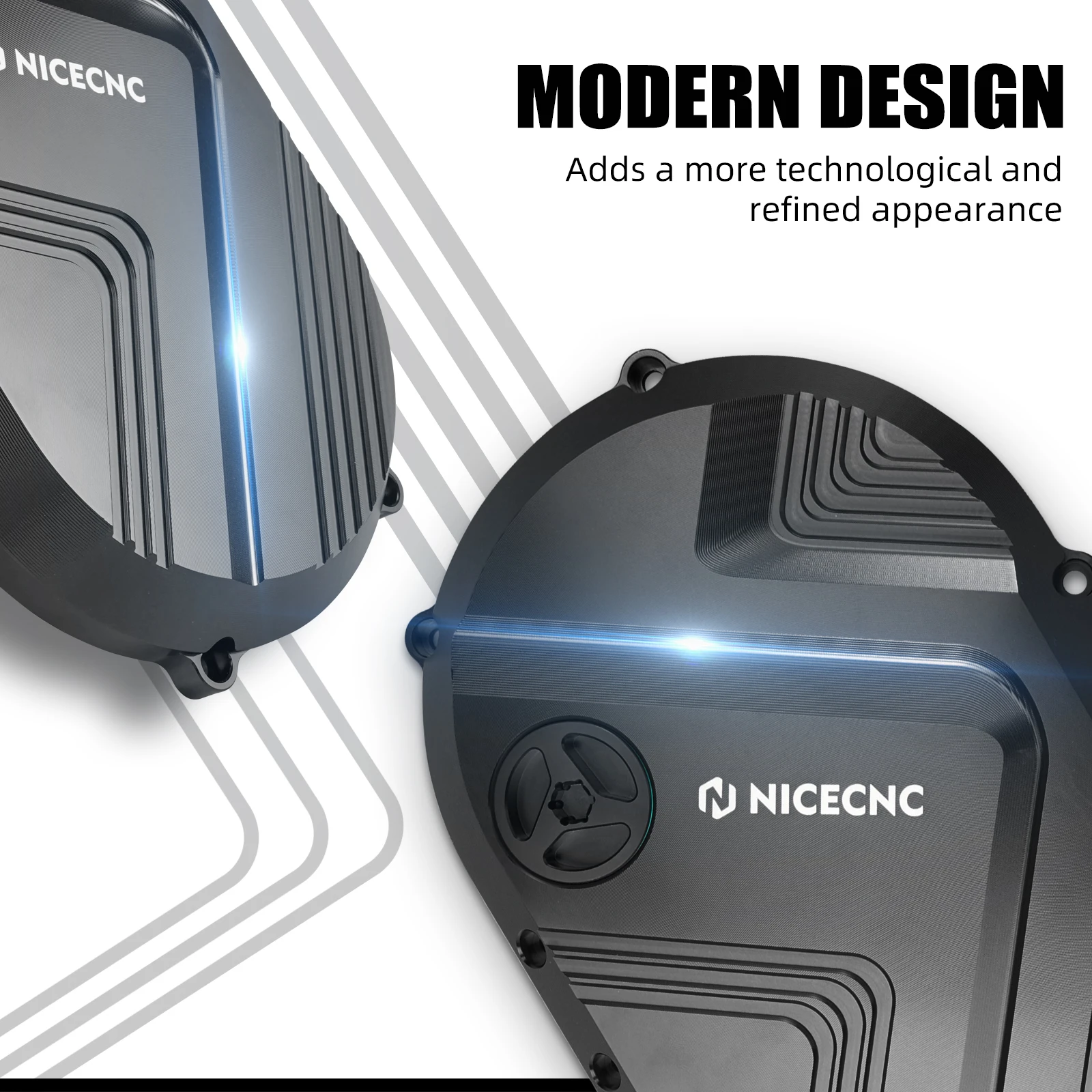 NICECNC Für Stark Varg EX Stark Varg MX 2024 2026 Elektro-Dirtbike Linke Rechte Große Motorabdeckung & Kettenradabdeckung Kettenschutz – Detail 3