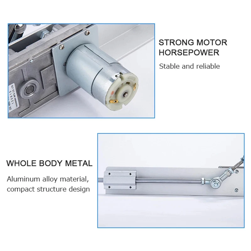 Mini Telescopic Linear Actuator 3-15CM Adjustable Telescopic Rocker Actuator 24V DC Reduction Gear Motor Speed Regulating Adapte