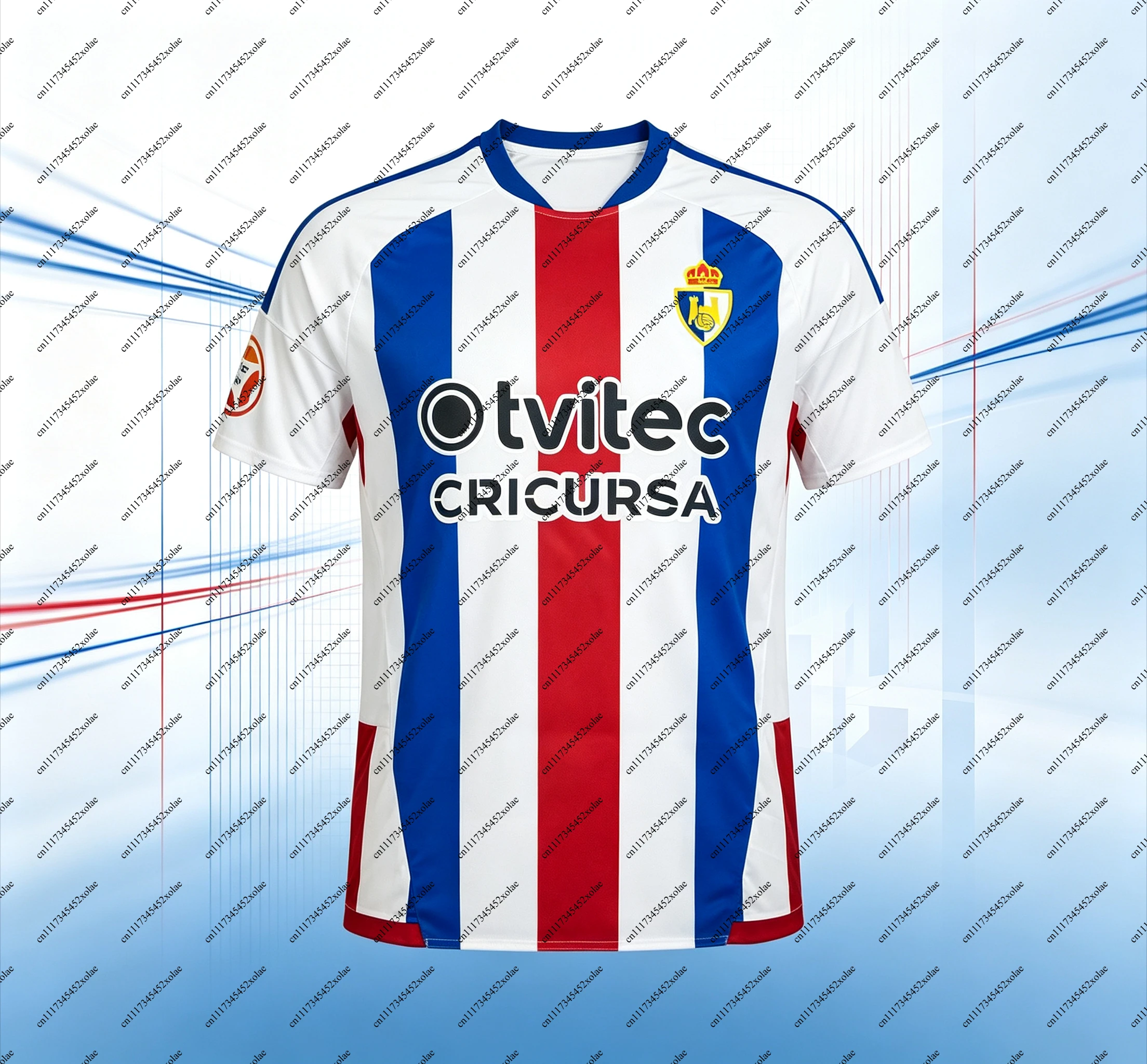 2026 Ponferradina 3D Printed Football Jersey Men's Summer Breathable Quick Drying Short Sleeved T-shirt Family Matching Clothing