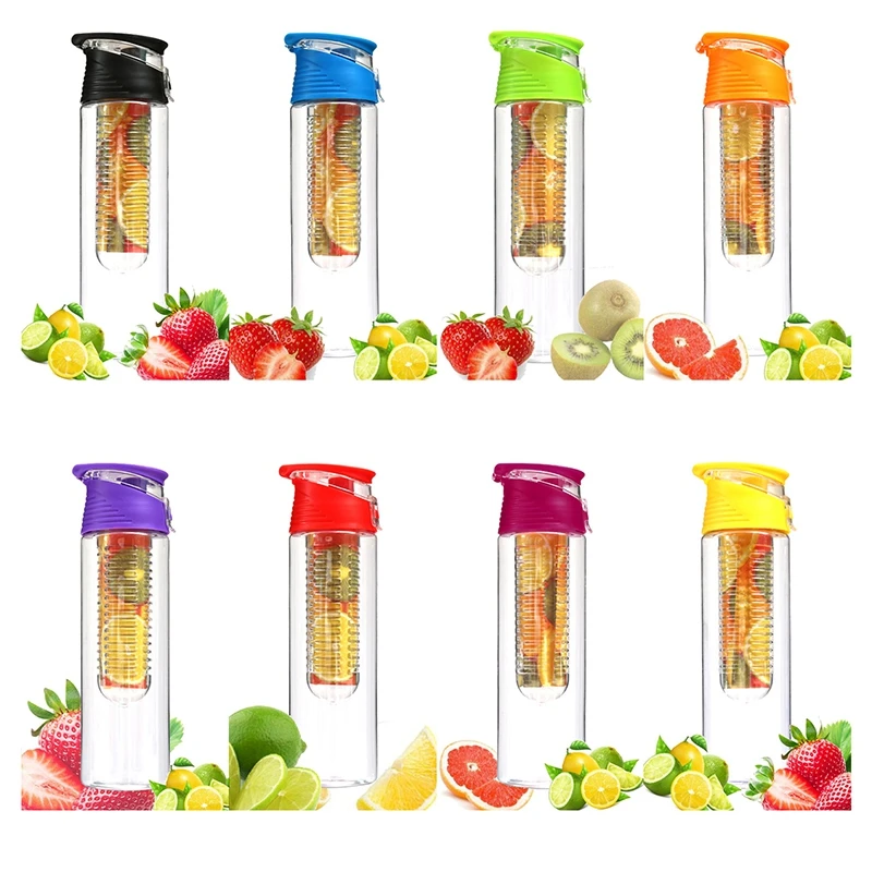 Portable Sport Water Bottles Fruit Infuser Plastic Water Cup Bpa Free 700ml Water Bottles With Filter Juice Shaker Water Cup