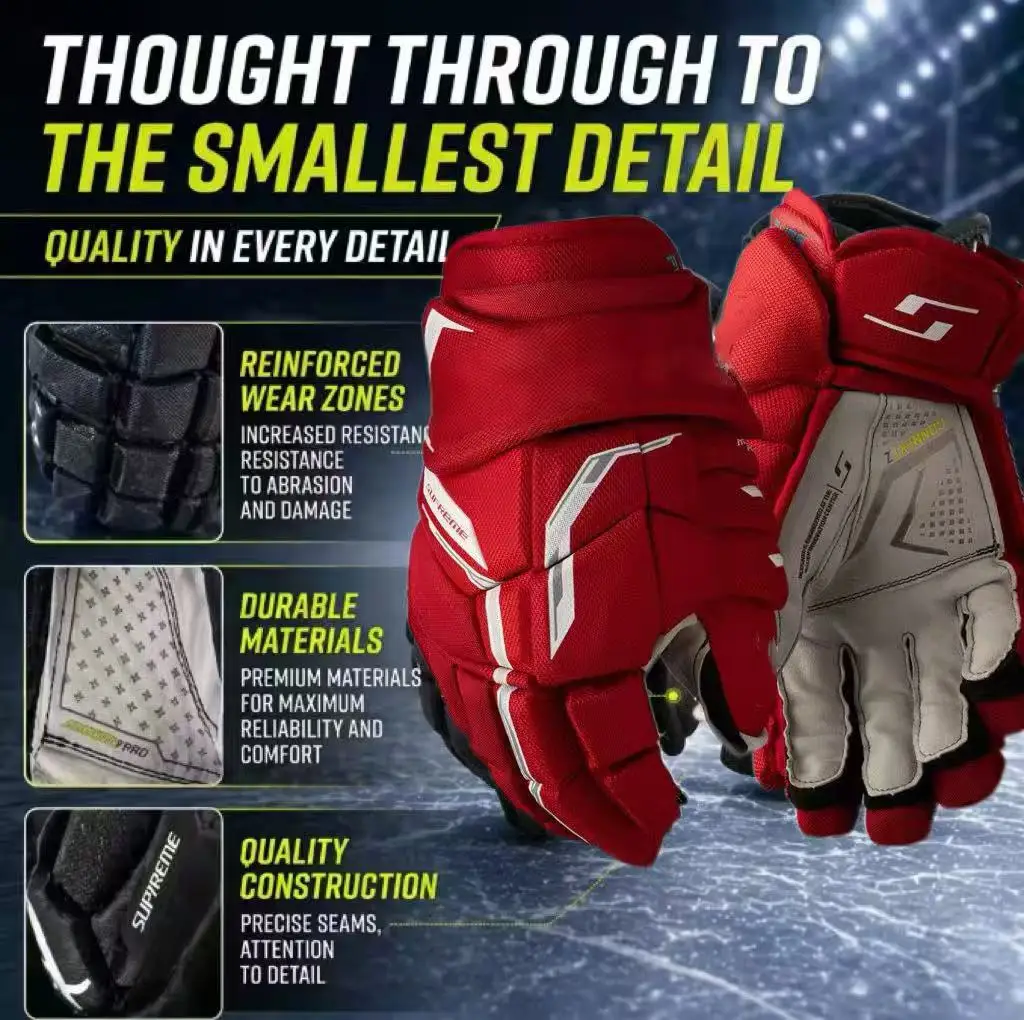 2026 New Professional Fuse Flylight Mach XF PRO Ice Hockey Gloves Abrasion-resistant Fabric 10 11 12 13 14 15 Inch Hockey Gloves