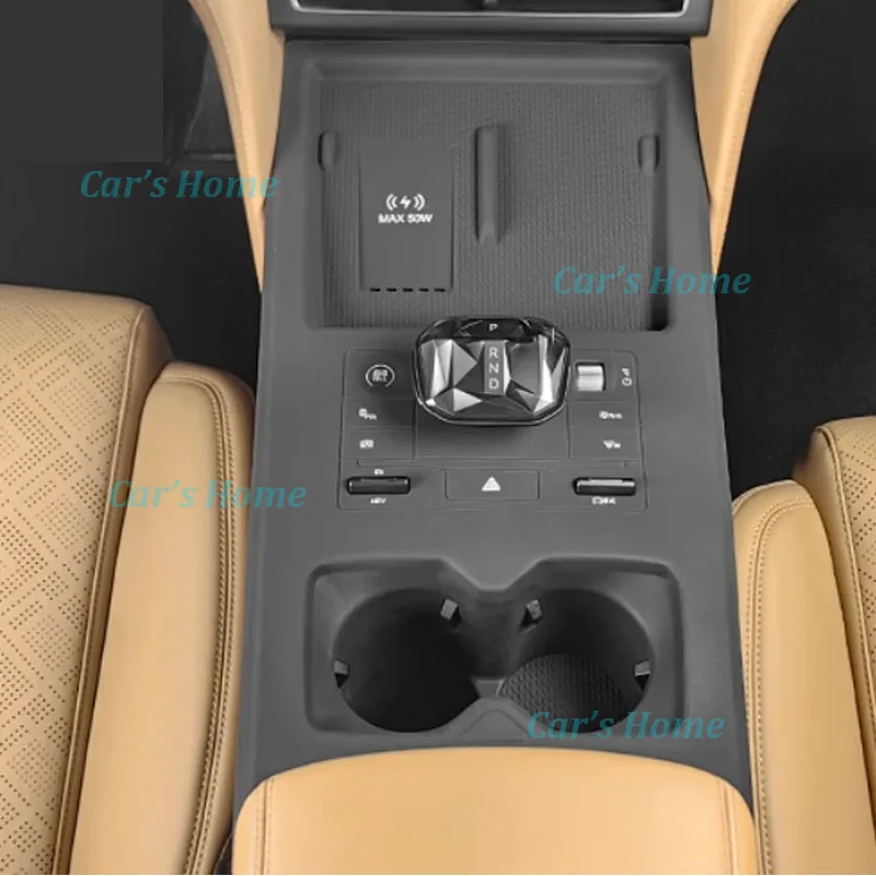 Car Central Console Silicone Pad for BYD Song L DMI 2024-2025 Wireless Charging Cover Cup Holder Interior Accessories