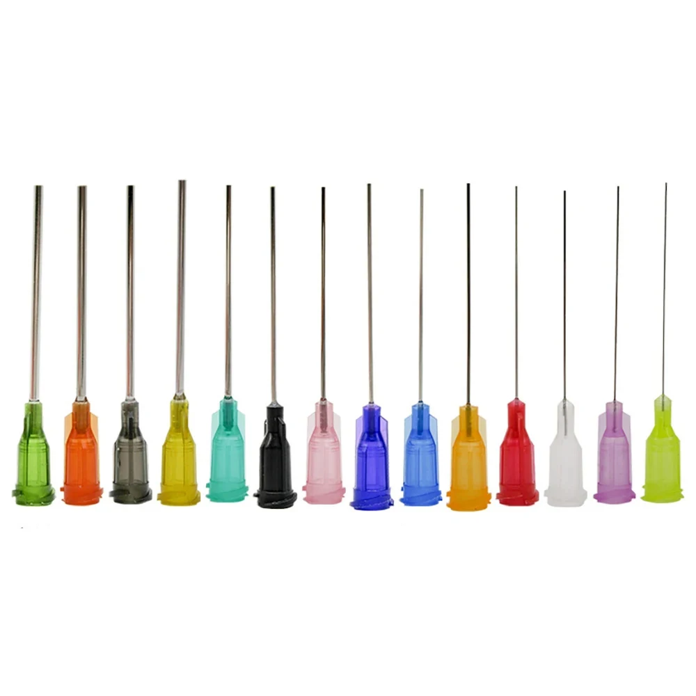 

100 Pack Industrial Strength 1.5 Inch Blunt Tip Dispensing Needles for Refilling Liquid Inks Adhesives Glues And Oils