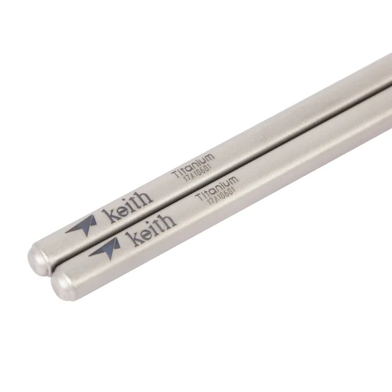Keith Titanium Square Chopsticks Chinese Stylish Healthy Light Weight Reusable Chinese Chopsticks Tableware Gift Kitchen Tools