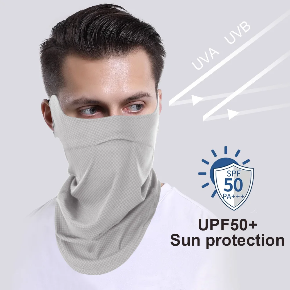 Sports Face Masks Breathable Half Mask Cool Face Cover Anti-UV Hiking Scarf Bandana for Outdoor Running Bicycle Tactical Summer