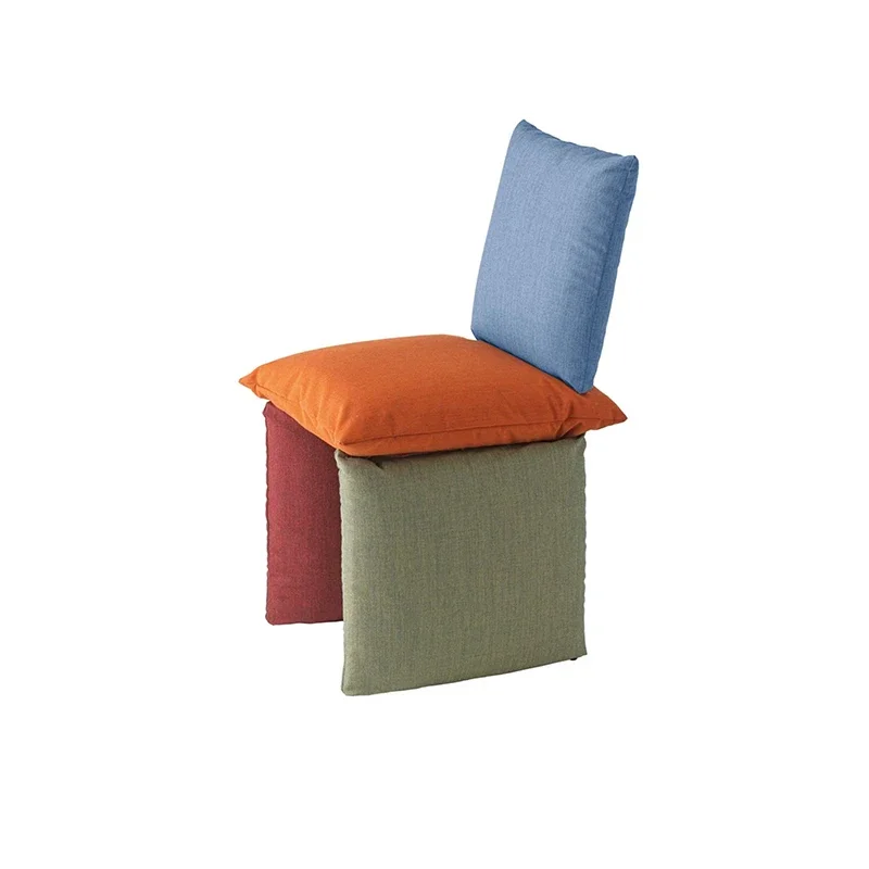 Home Living Room Foot Stool Decoration Lounge Seating Individual Creativity Pillow DesignColorful Fabric Backrest Leisure Chair