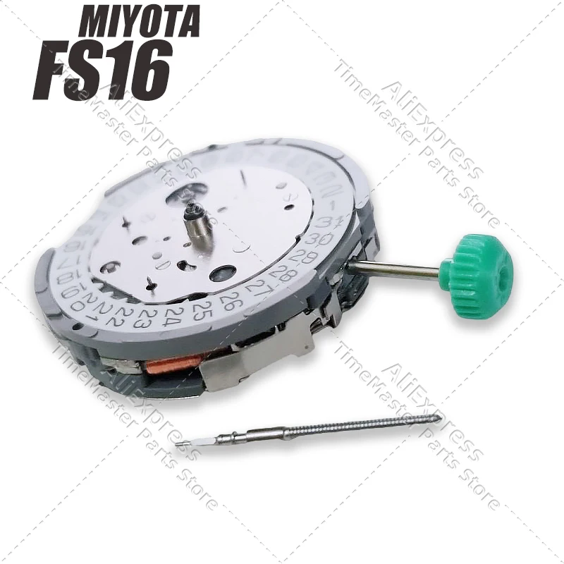 Miyota FS16 ควอตซ์นาฬิกาChronograph 3 มือวันที่Dual-Time 24H SR626SW 23.7 มม.5.10 มม.อะไหล่ซ่อม
