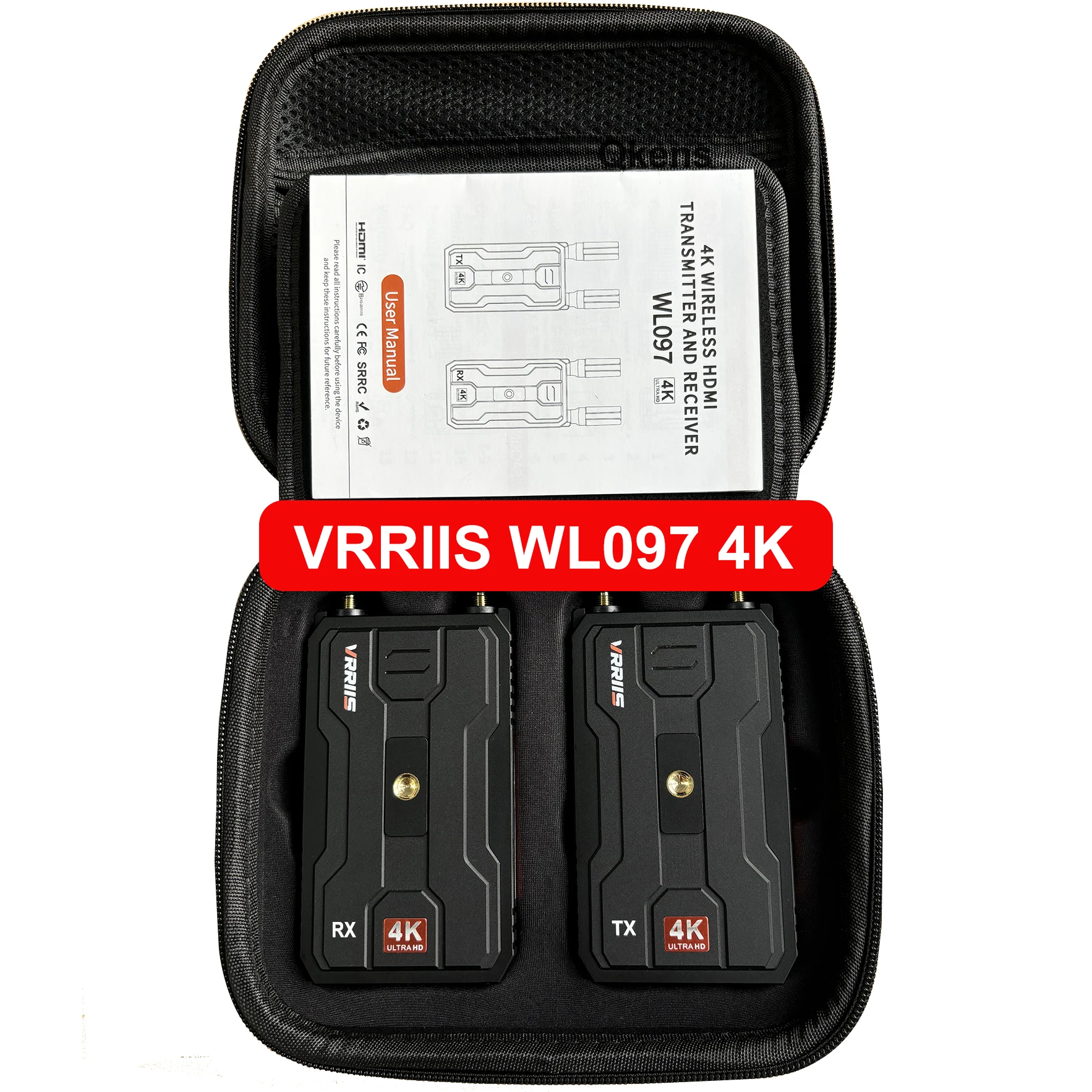 WL097 4K HDMI беспроводной удлинитель аудио-видеосигнала с поддержкой аккумулятора для камеры, прямой трансляции, ноутбука, ПК на телевизор или монитор