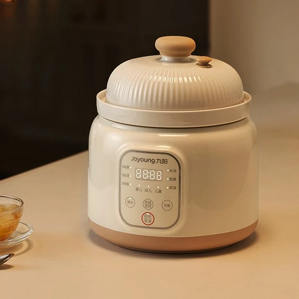 Jiuyang وعاء BB للضغط الصغير زيت أرز الطفل وعاء الحساء الكهربائي متعدد الوظائف السيراميك عصيدة الطفل وعاء الطعام التكميلي #1