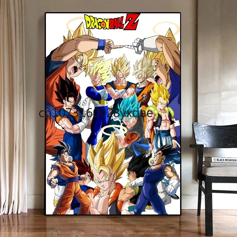 Canvas Printing Dragon Ball Anime Cartoon Character Goku Vegeta Poster Room Home Picture Decor Gifts Prints Decoration Paintings