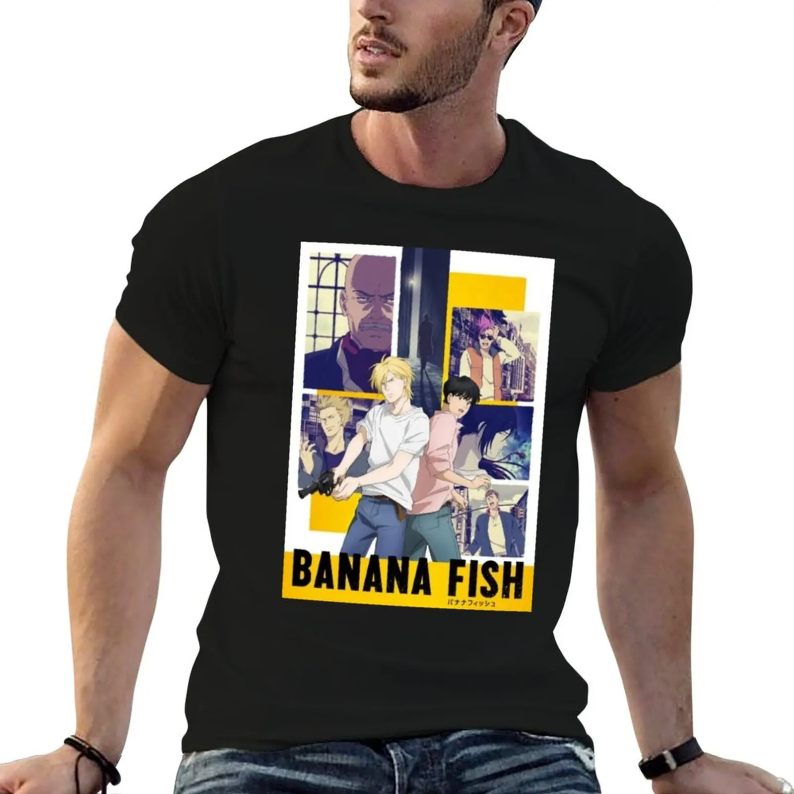 Camiseta con diseño de póster oficial de BANANA FISH, camiseta para hombre, camiseta de lujo para hombre, camiseta de verano, camiseta informal para hombre