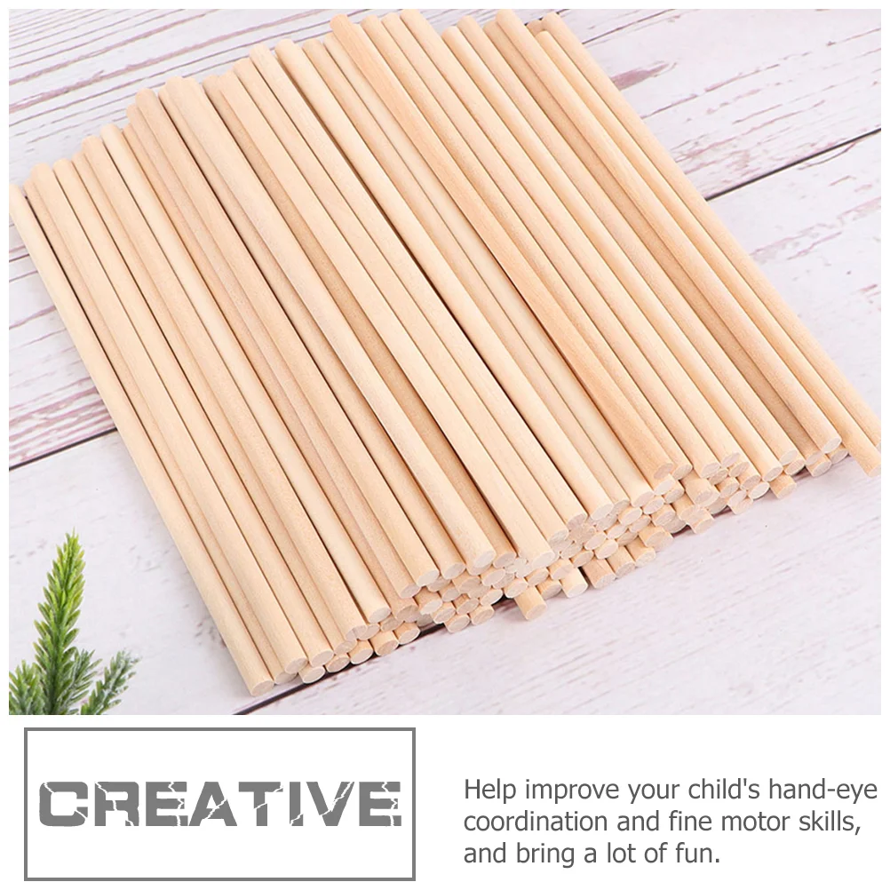 50 Pcs Wooden Stick Kids Rhythm Sticks for Nails Musical Instruments Rod Crafting Percussion Poles