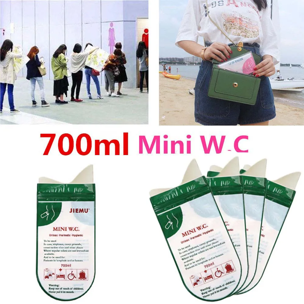 

4pcs 700ml Outdoor Travel Emergency Portable Car Urinal Vomit Bags Mini Mobile Toilets Handy Unisex Disposable Toilet Bag