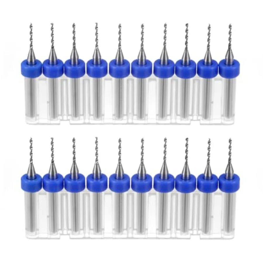 

PCB Drill Bits Tungsten Carbide Rotary Tool Jewelry CNC Engraving Print Circuit Board Micro Drill Bits 1/8 Inch Shank 2 Set 20