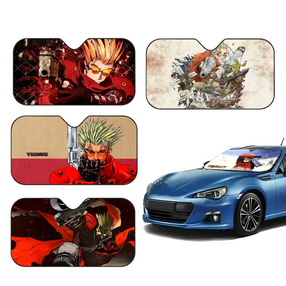 Japanese T-Trigun Car Windshield Funny Sun Shade Foldable UV Ray Sun Visor Protector Sunshade for Front Window