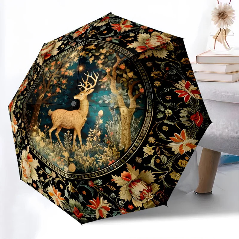 

animal folding Umbrella Fashionable Auto-Open Design 8 Iron Ribs Plastic Handle Foldable Sunshade Perfect festival Gifts