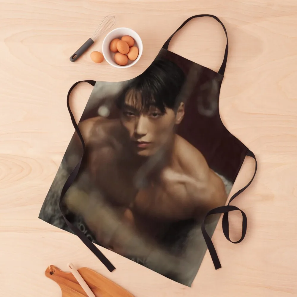 

ATEEZ ice on my teeth choi san kpop atiny sexy abs Apron Kitchens For Men Cute Kitchen Waterproof Apron