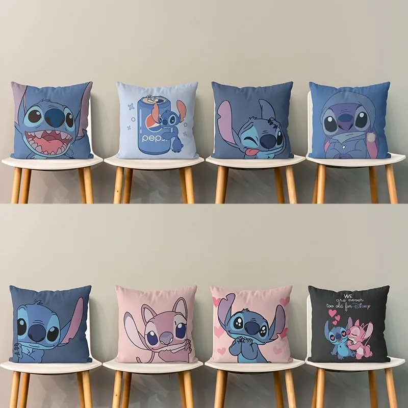 Lilo and Stitch pillow cover office living room sofa waist cushion bedside back cushion cover room home decoration children gift