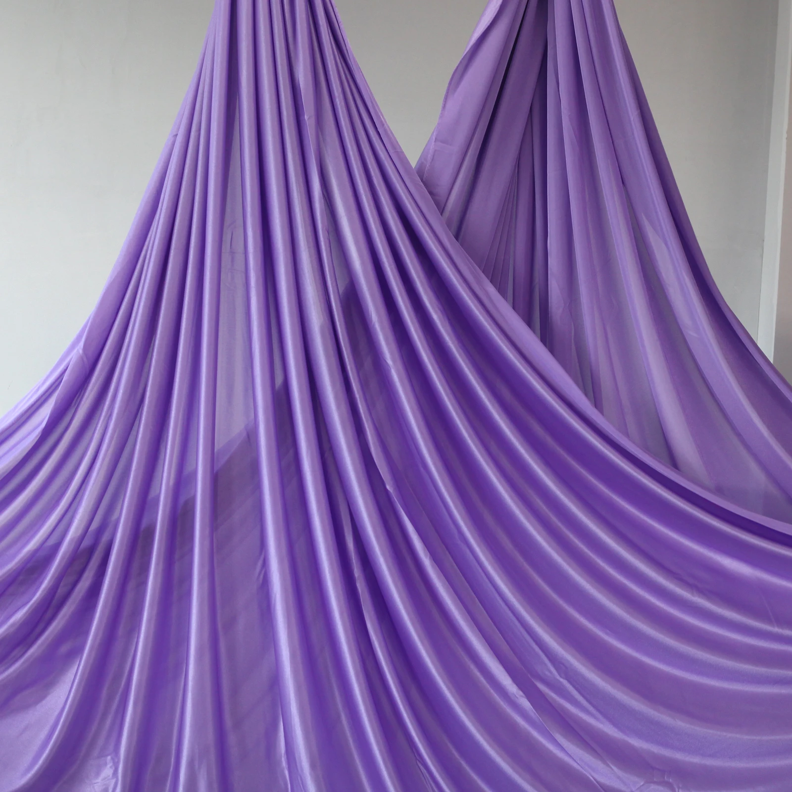 12 Meters Yoga Silk Fabric Aerial Yoga Sling Low Stretch Nylon Fabric for Beginners Professionals Home Studio Workout Fabric Onl