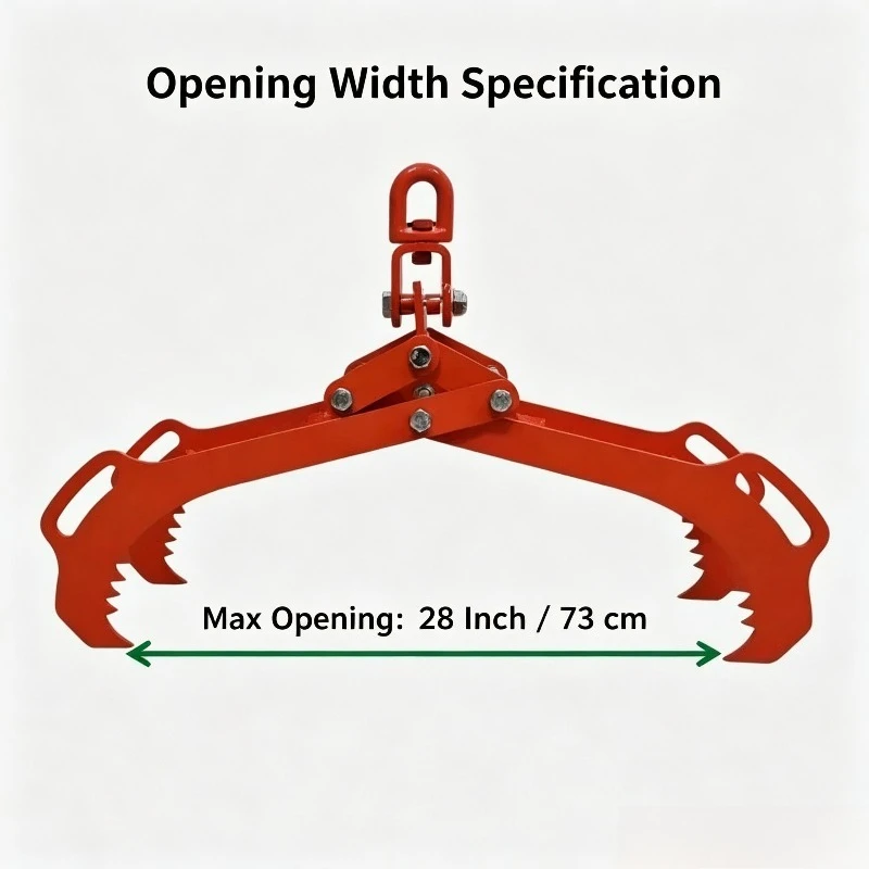 Log Grapple Clamp Timber Tree Holding Clip Logging Equipment For Wood Loading Unloading Grabber Accessory