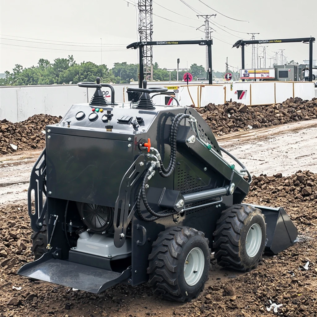 

Agricultural Mini Skid Steer Loader Compact Wheel Loader Multifunction Small Sliding Loader Factory Price