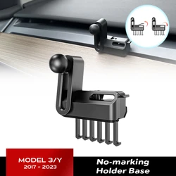 Model 3/Y 17mm 6-Claw Dashboard Panel Base Phone Solar power Bracket For Tesla model 3 model Y 4.0-7.2 inch Mobile Phone Holder