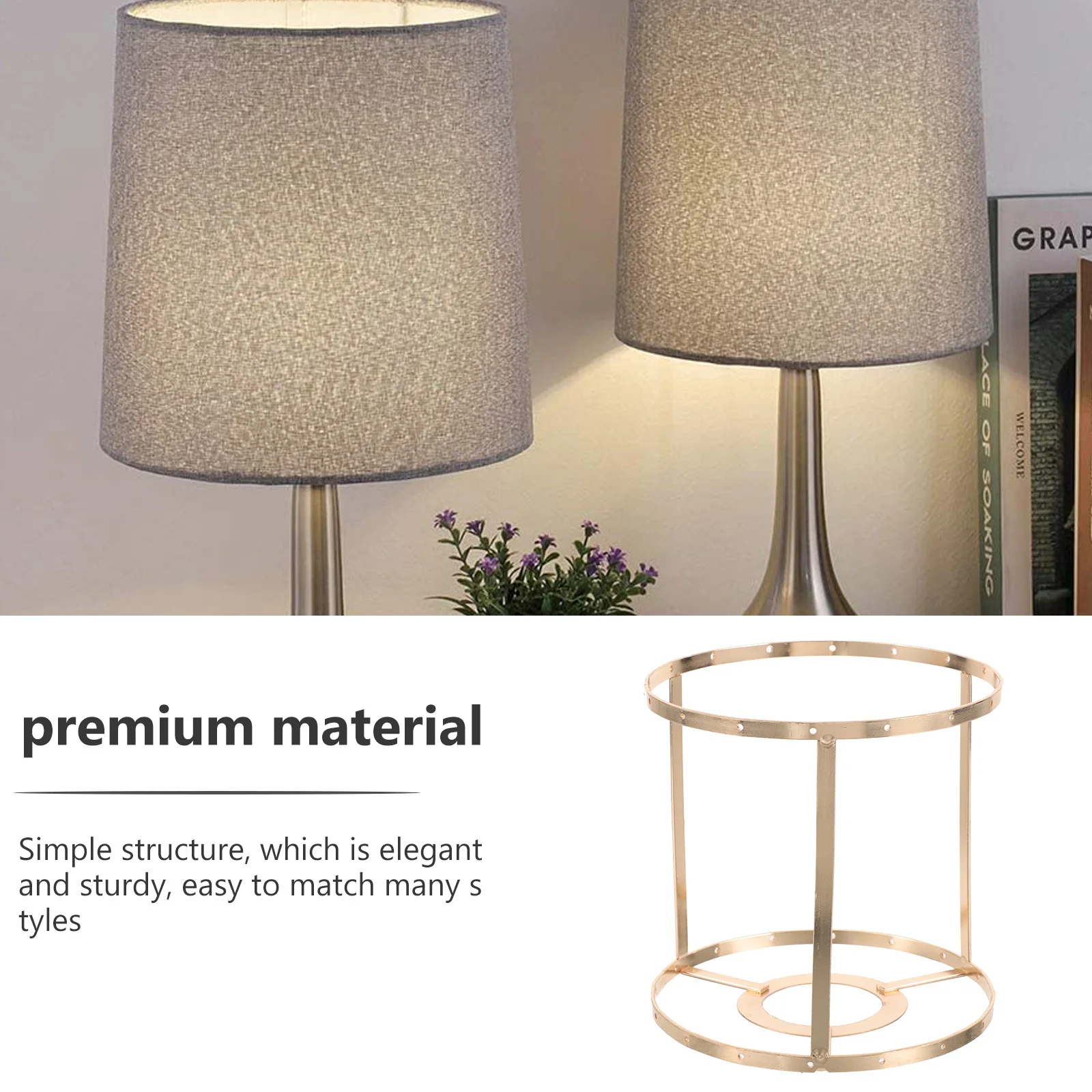 

1pcs Metal Lampshade Frame For Diy Table Lamp Shade Rack Light Fixture Holder Ceiling Light Frames Lamp Accessories