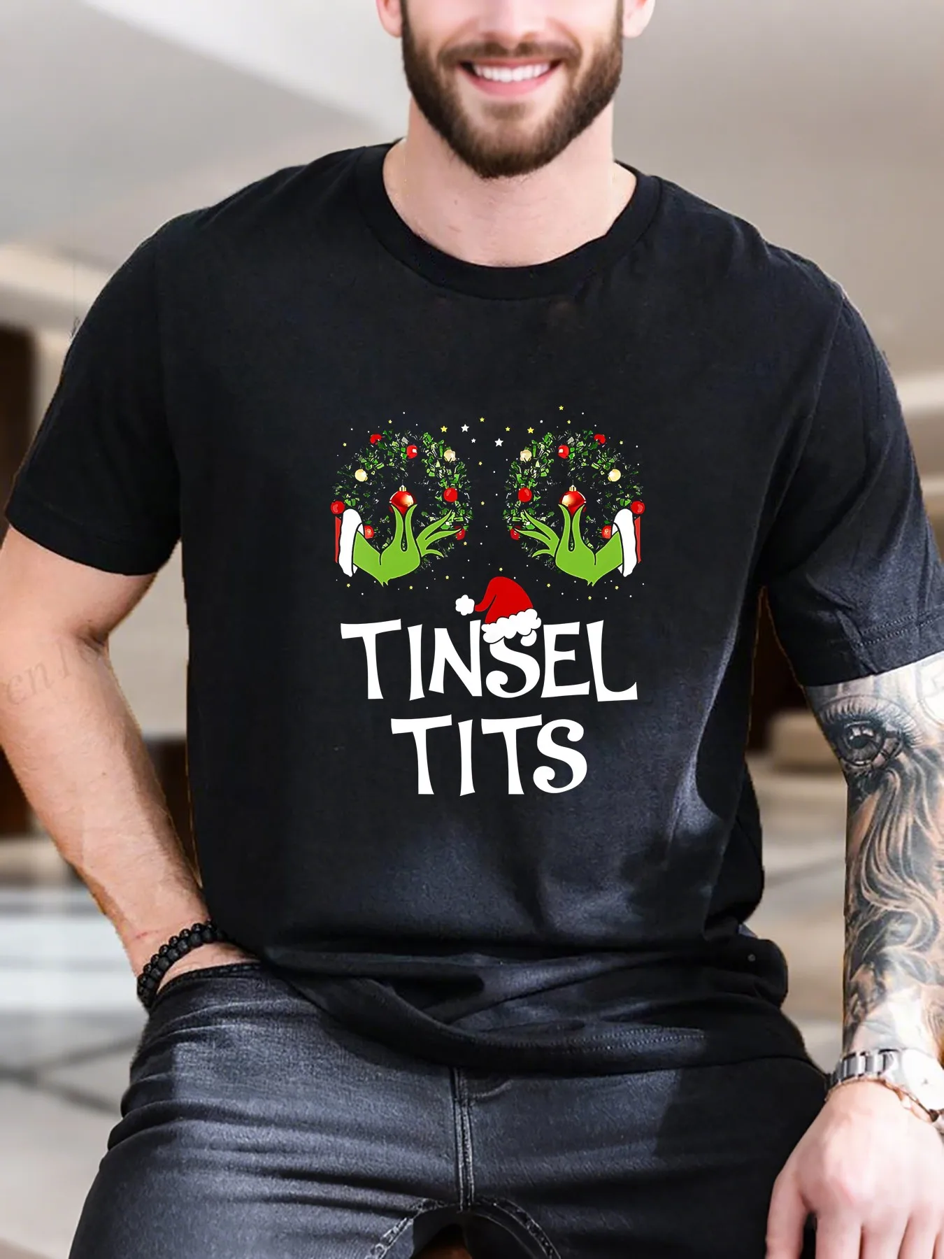 

New Arrival Fashion Men's Printed Short Sleeve T-Shirt Soft Cotton Swan Couple Design Breathable Stylish Casual Top for Summer Tr