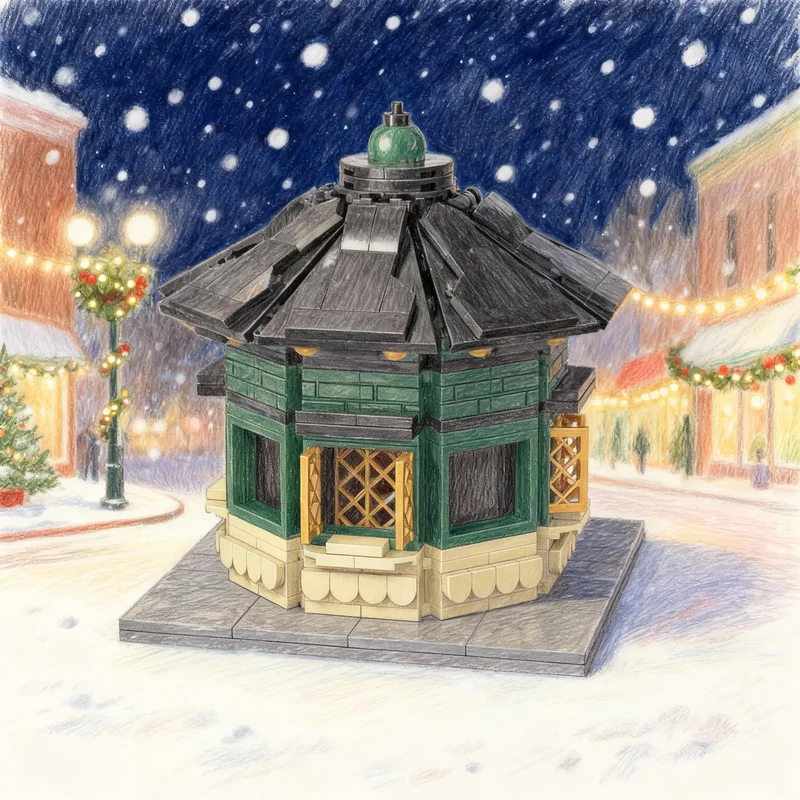 

378pcs MOC Newsagent Kiosk City Model Building Blocks Construction Christmas Gifts Toys Assemble DIY Education Creative Idea