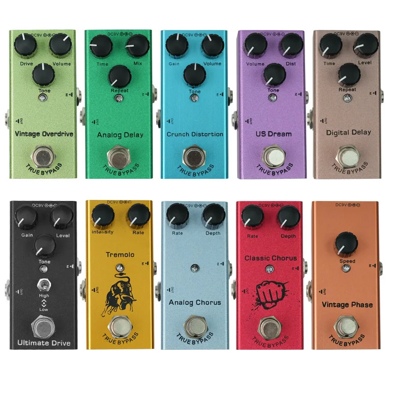 

Electric Guitar Pedal Overdrive/Distortion Crunch/Distortion/US Dream/Classic Chorus/Vintage Phase/Digital Delay