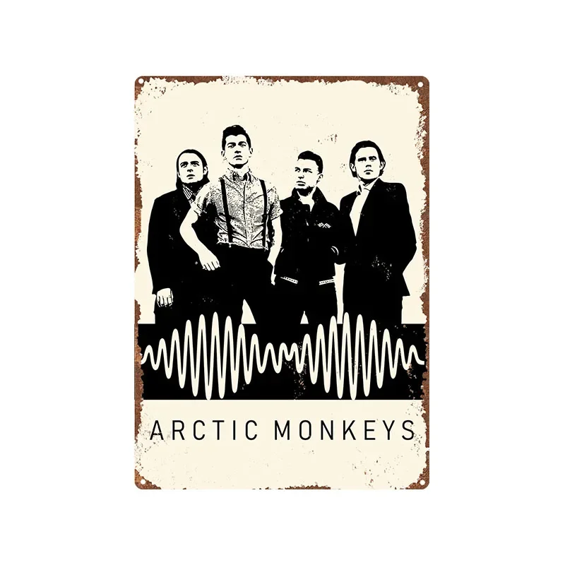 ملصق معدني للموسيقى ، فرقة موسيقى الروك ، الباب ، صفيحة قصدير ، لوحة حديد ، للمنزل ، بار ، حانة ، كهف ، زخرفة الجدار #2