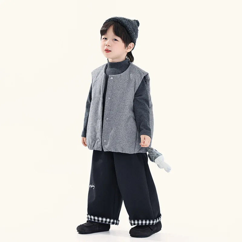 ملابس أطفال، سترة للأولاد، ملابس خارجية، طراز شتوي جديد للأطفال، سترة قطنية سميكة، سترة دافئة للأطفال على الطراز الكوري