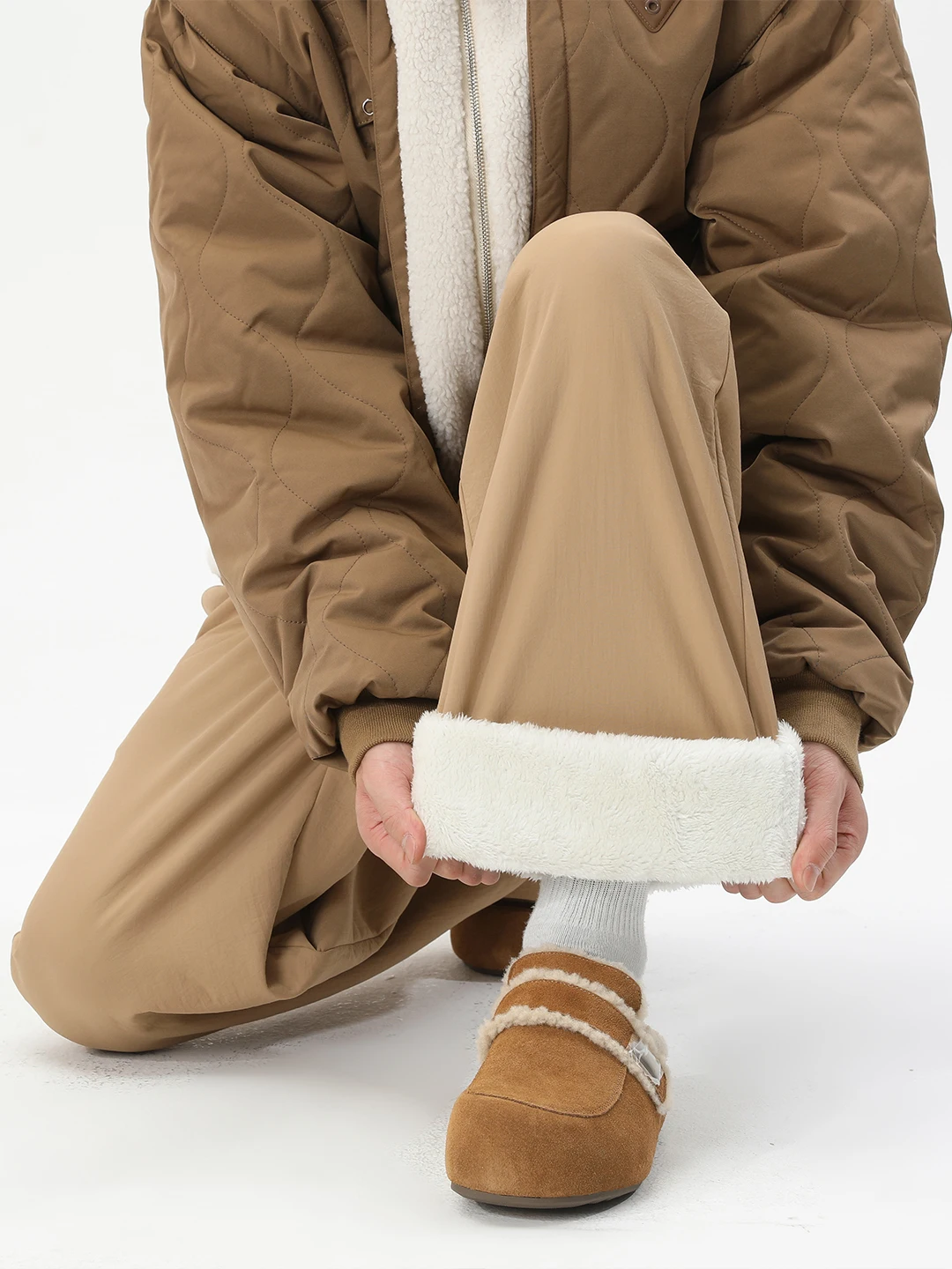 

Мужские повседневные брюки Ultra-Thi Arctic Fce, зимние модные свободные теплые хлопковые брюки для ленивых, прямые брюки на подкладке