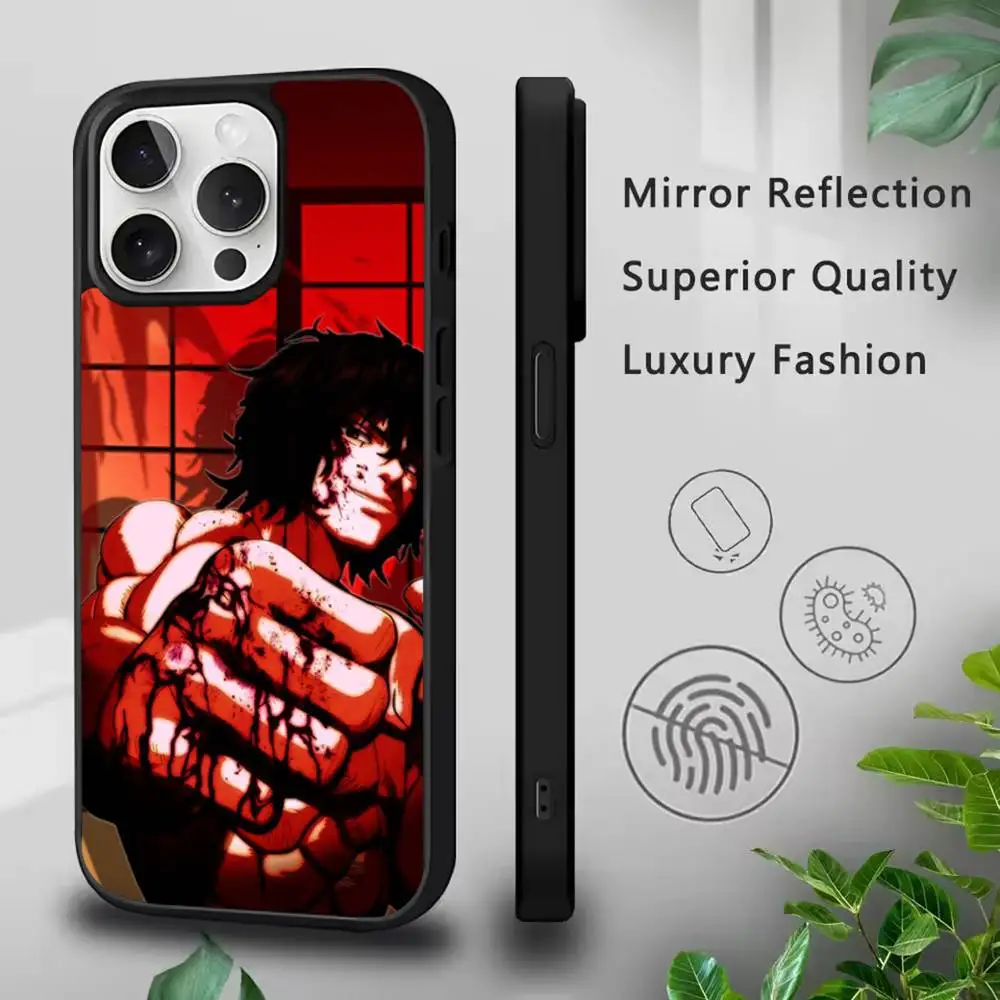 K-Kengan A-Ashura telefoonhoesje voor iPhone 17,16,15,14,13,12,11,Pro,Max,Plus,Mini,SE4,E magnetisch Magsafe draadloos opladen