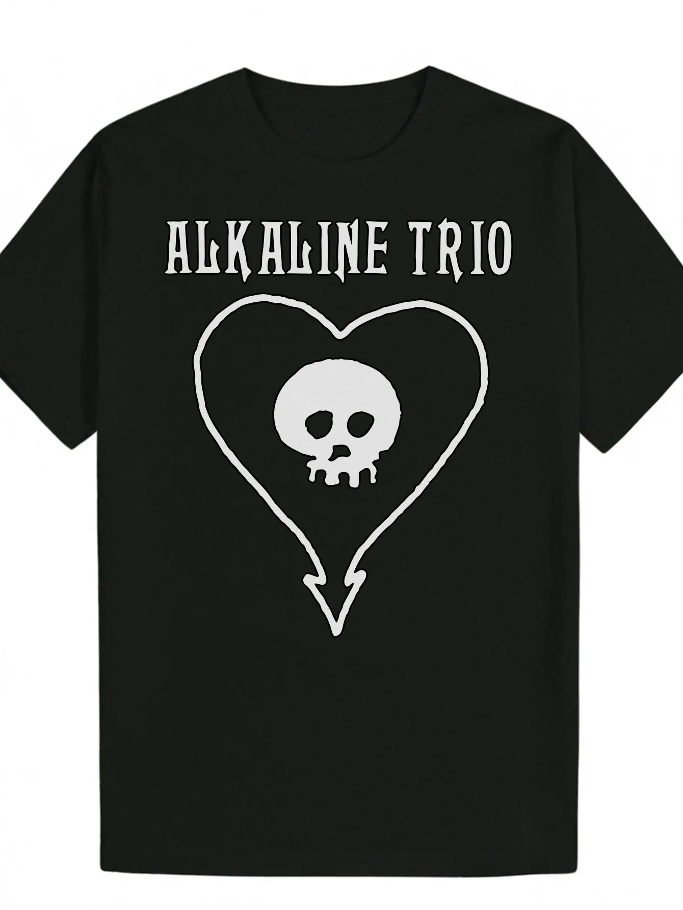 Men'S Casual ALkaline Trio Heart Crew Neck T-Shirt