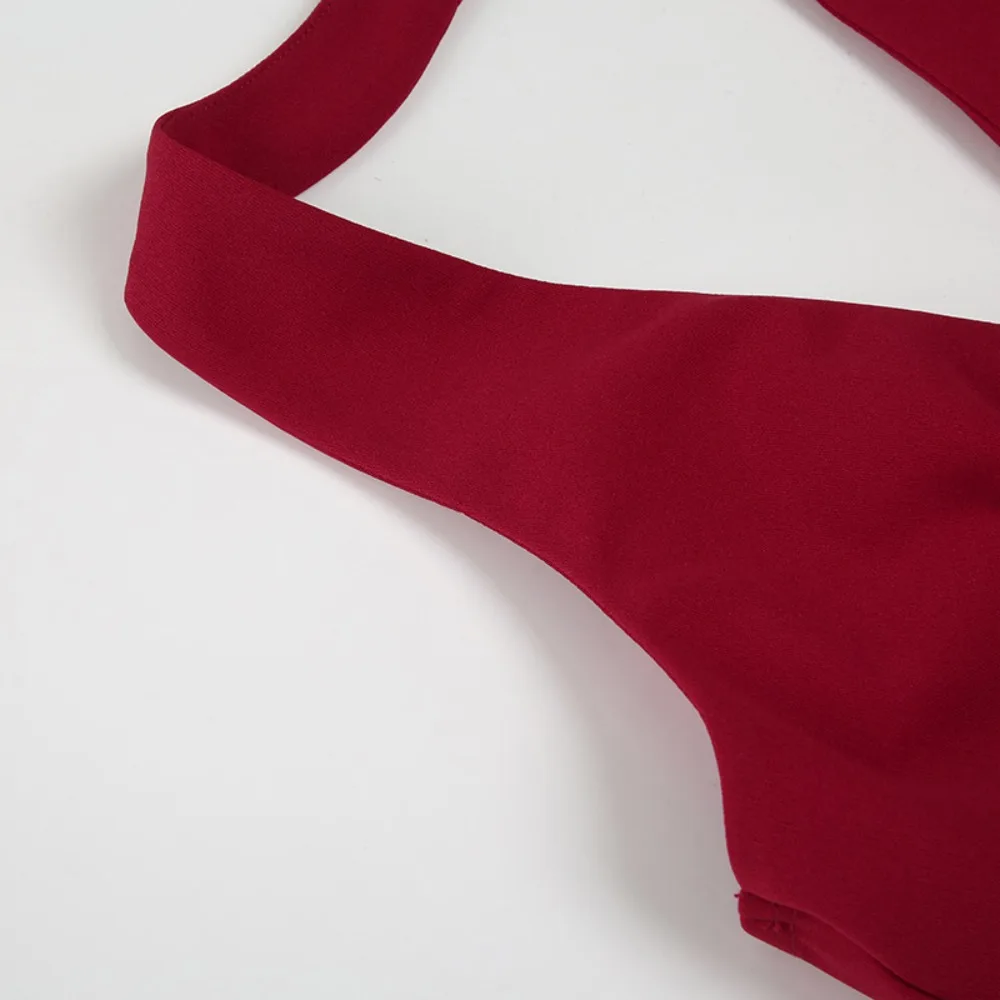 عميق الخامس الرقبة بلا أكمام المحاصيل الأعلى ربط حزام الخصر الكورية Ins Y2K الرسن سترة علوية سليم صالح شيك المرأة بروتيل الرقص #4