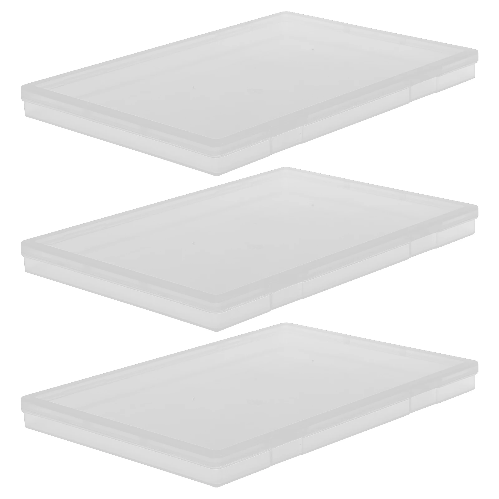 

3Pcs Office Storage Boxes Portable Transparent Small Parts Organizer Compact Tool Storage Organizer A5 Box File