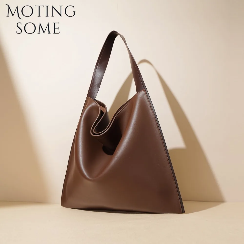 Motingsome Women Oversized Bag Exclusive Leather Tote Shoulder Bag Shopping Bucket Fashion Lady Large Capacity Ladies Handbag