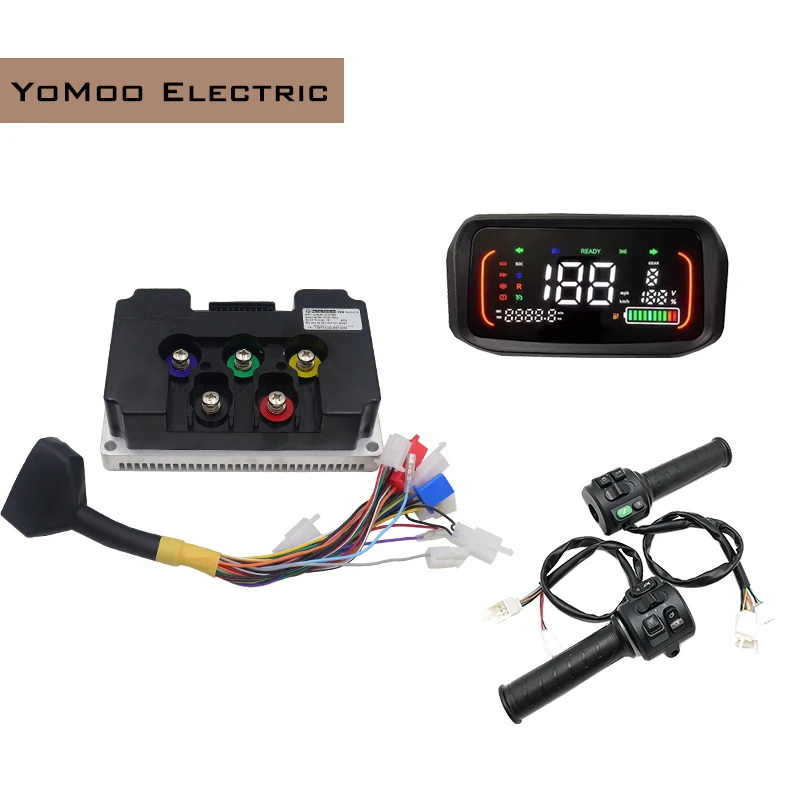 FarDriver V2 Controller ND72340 72V 2000W-3000W DC 120A Hall Programmable Controller with N7 Speedometer Display, T08 Throttle