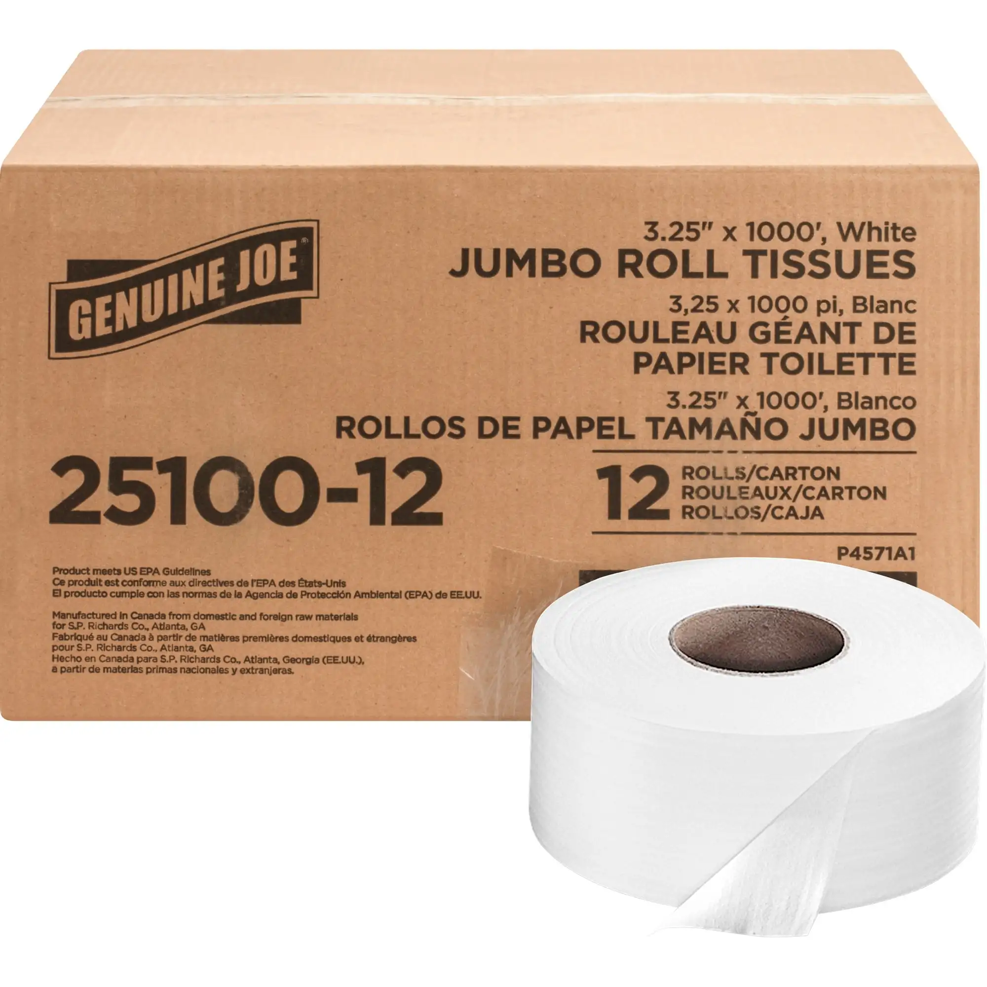 

Genuine Joe Jumbo Roll Bath Tissues ( 2510012 )