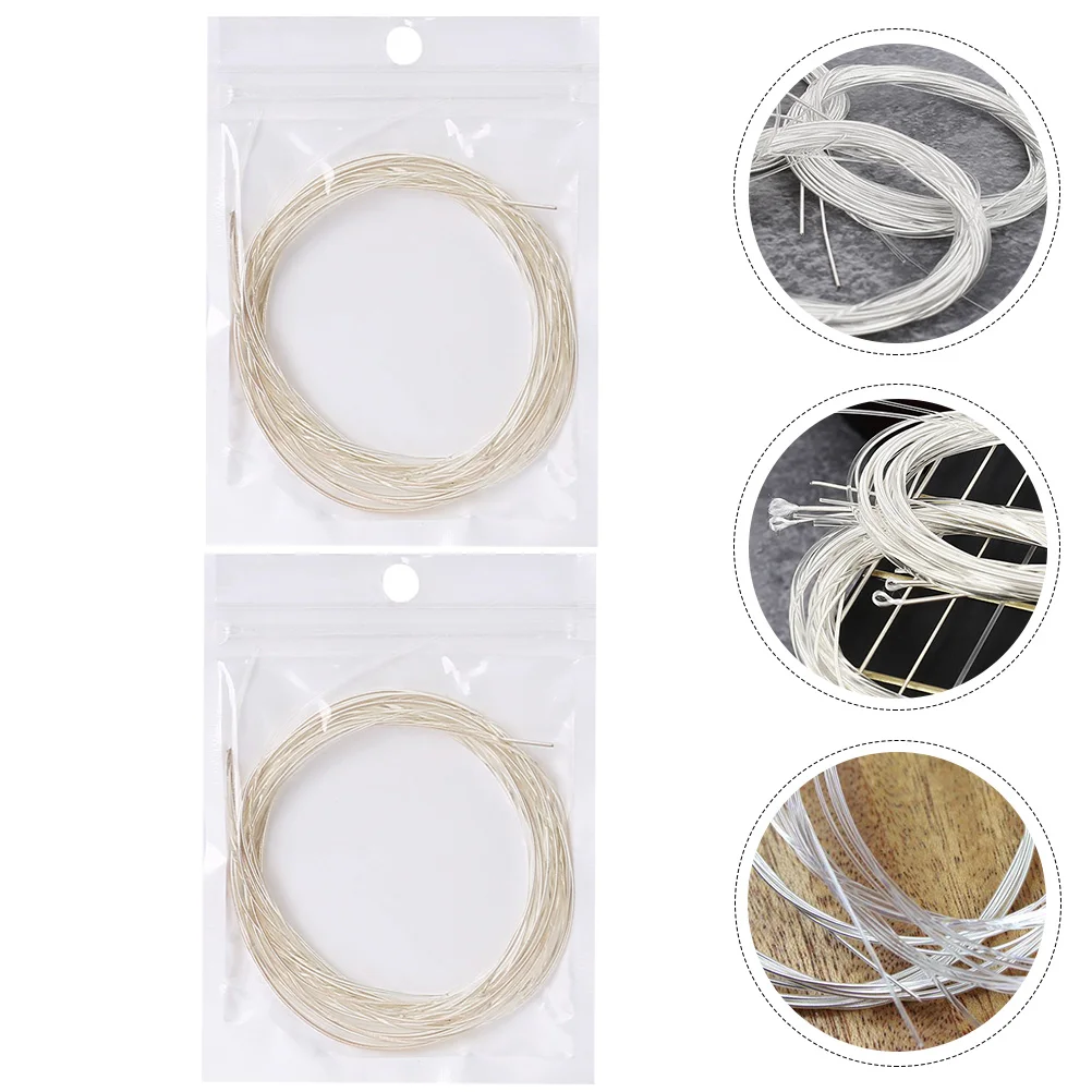 

2 Packs High Quality Guitar Strings For Electric Acoustic And Classical Guitars Easy Installation And Removal Accessories