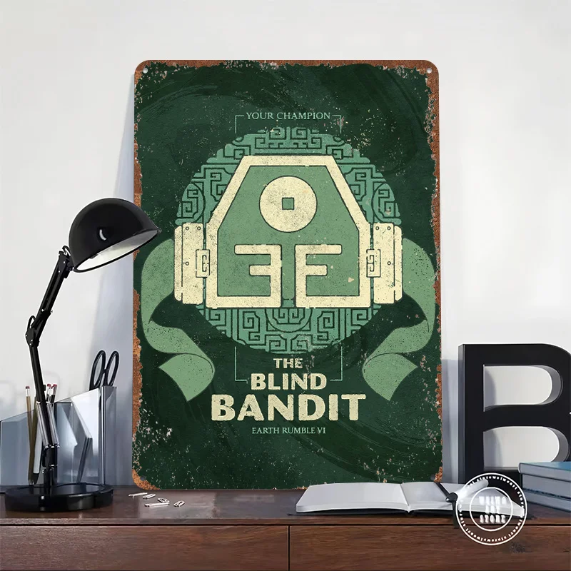 The Blind Bandit 3D Printed Texture Poster Personalized Wall Art Retro Metal Tin Signs for Luxury Decoration Home Office Decor