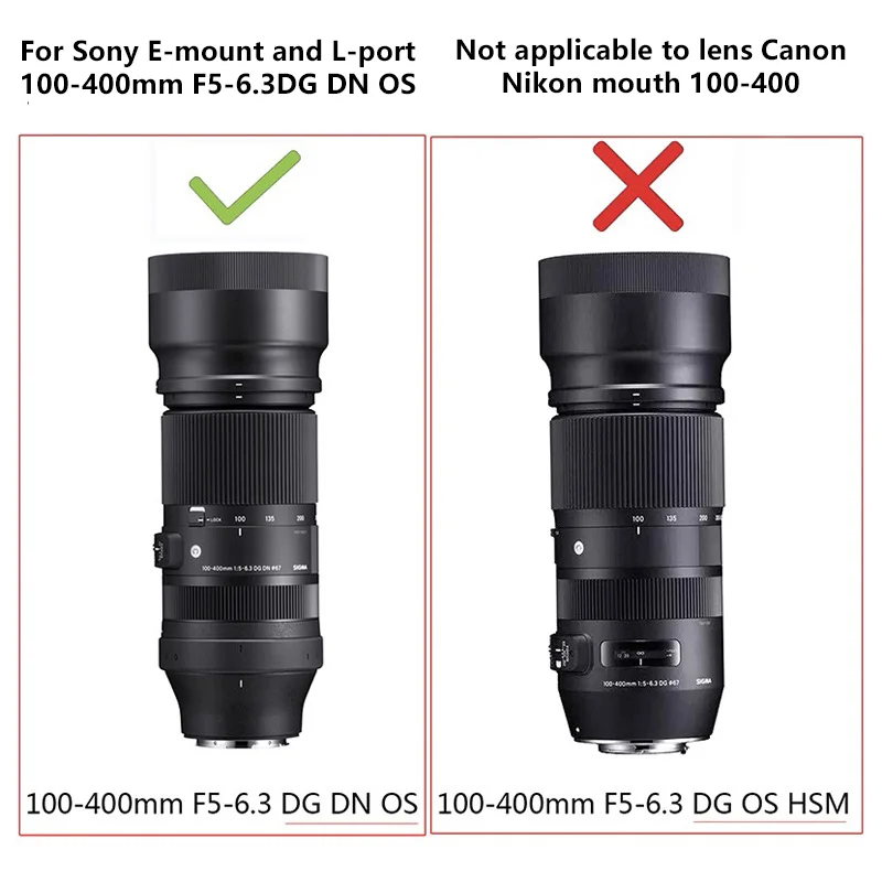 Vlogger Telephoto Lens Adapter Tripod Ring with Quick Realease Plate for Sigam L Sony E Mount Lens 100-400mm F5-6.3DG DN OS