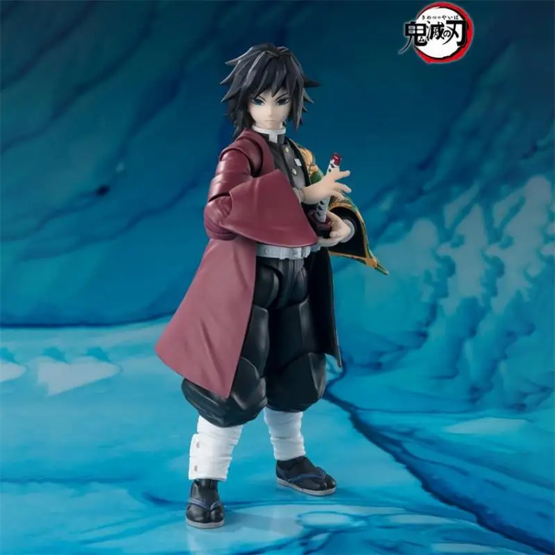 Bandai Original Dämon Slayer Tomioka Giyuu Anime Action Figur Spielzeug Für Jungen Mädchen Kinder Kinder Geburtstag Geschenke Sammeln