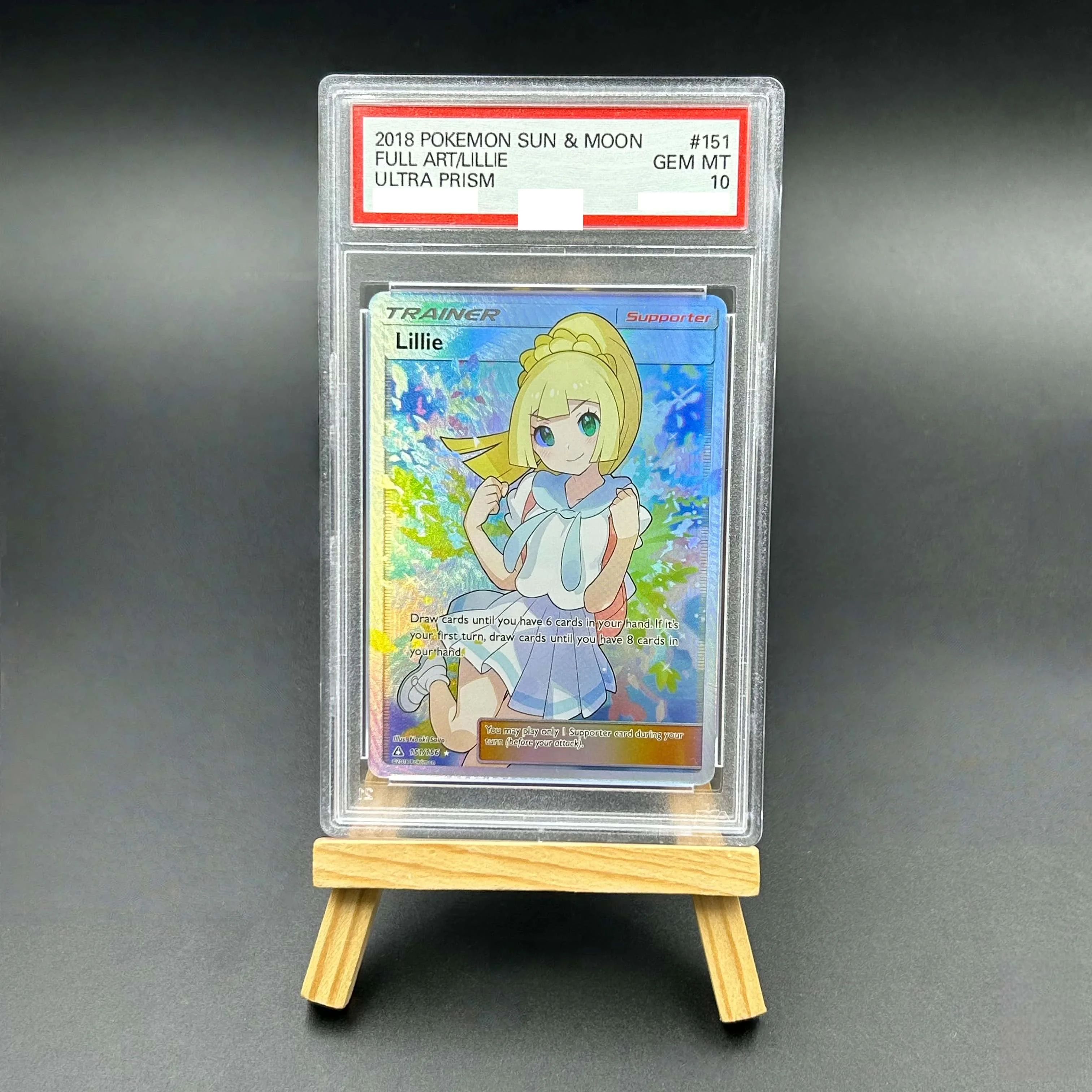 

2018 Pokemon Sun & Moon Ultra Prism Full Art Lillie Holo Textured Card - Gem Mint 10 Collectible TCG