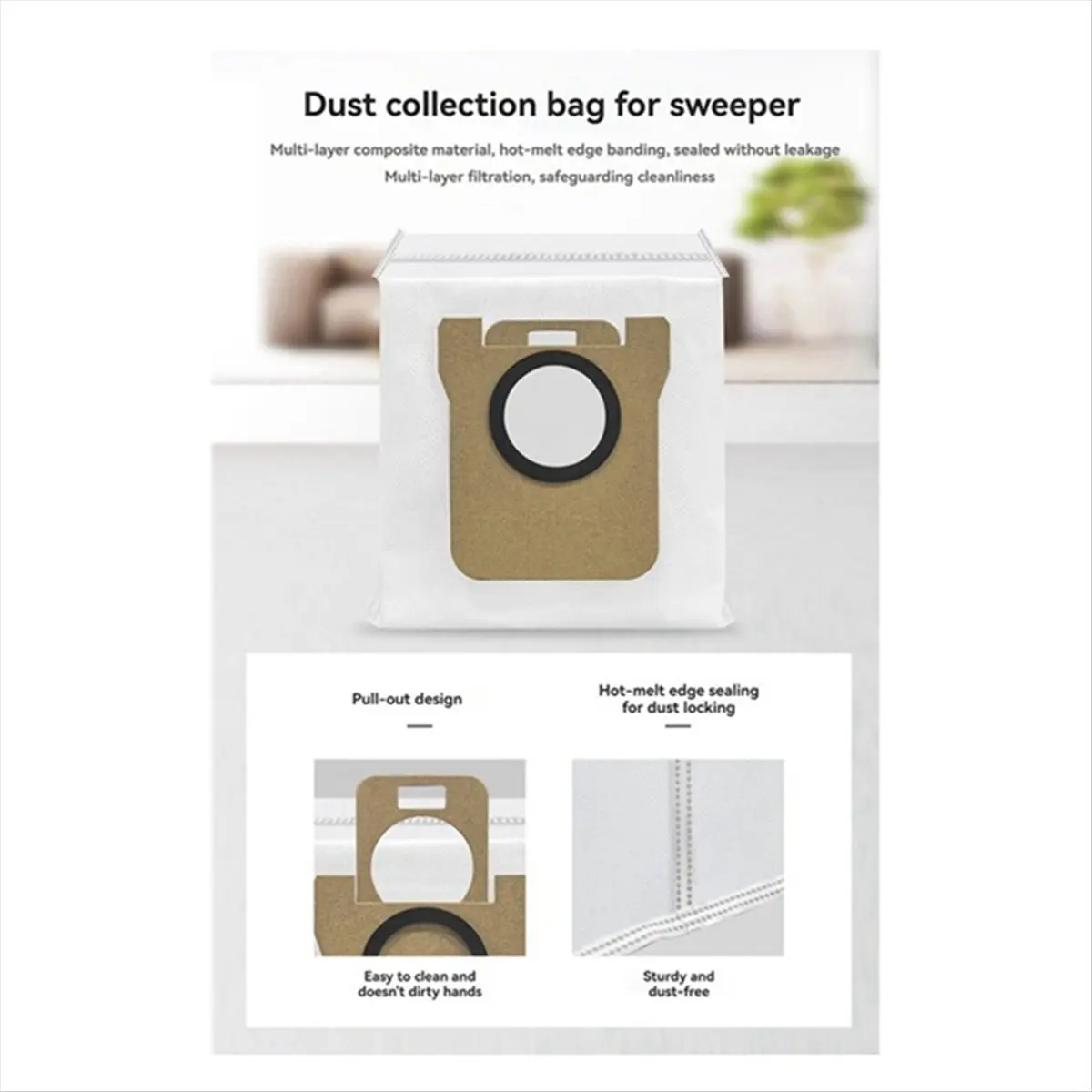 DT77 18PCS for Xiaomi Mijia M40S/OV31CN Vacuum Cleaner Accessories Main Roller Side Brush Hepa Filter Mop Cloth Dust Bags view 3