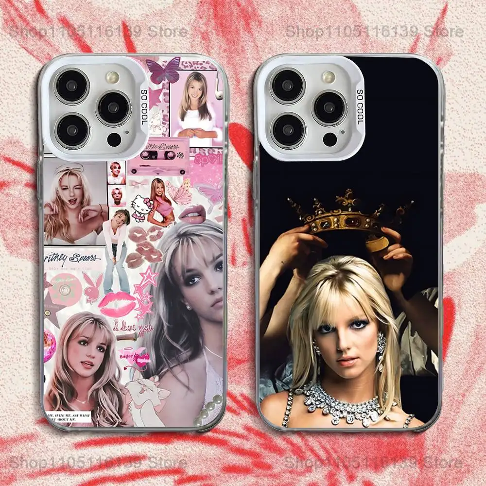 

Singer B-Britney Spears Phone Case For iPhone 16,15,14,13,12,11,Pro,XS,Max,Plus,Mini,SE White Candy Matte Shockproof Cover