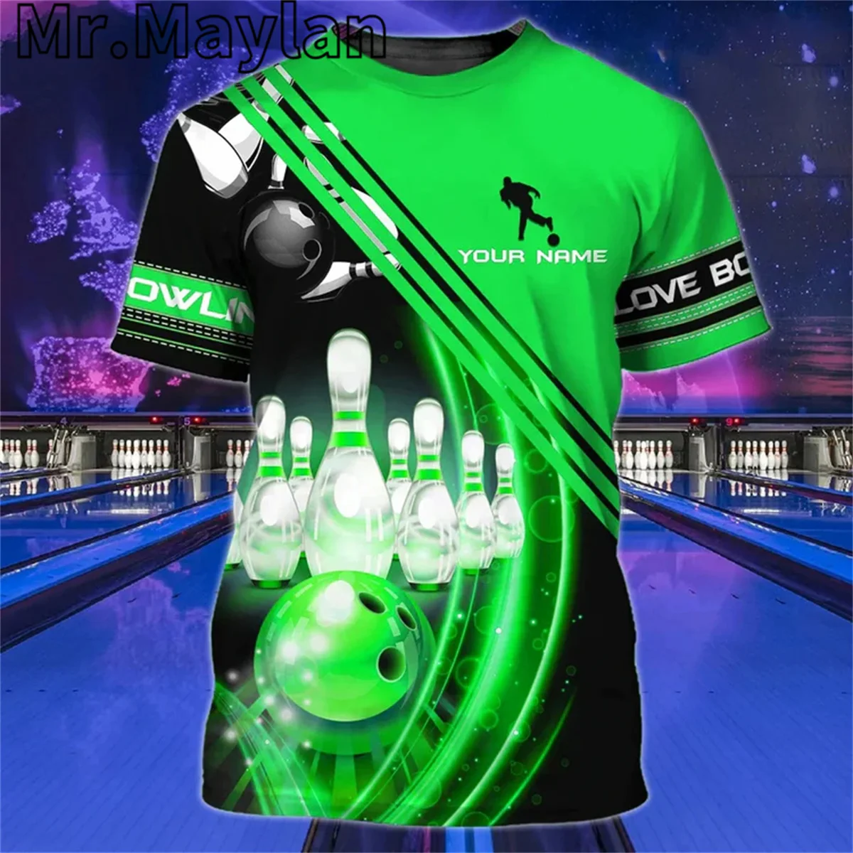 Personalized Pink Bowling Tshirt Men Women 3D T Shirt For Bowling Team Unifrom Street Gift for Bowling Lovers Unisex Tee Tops-33