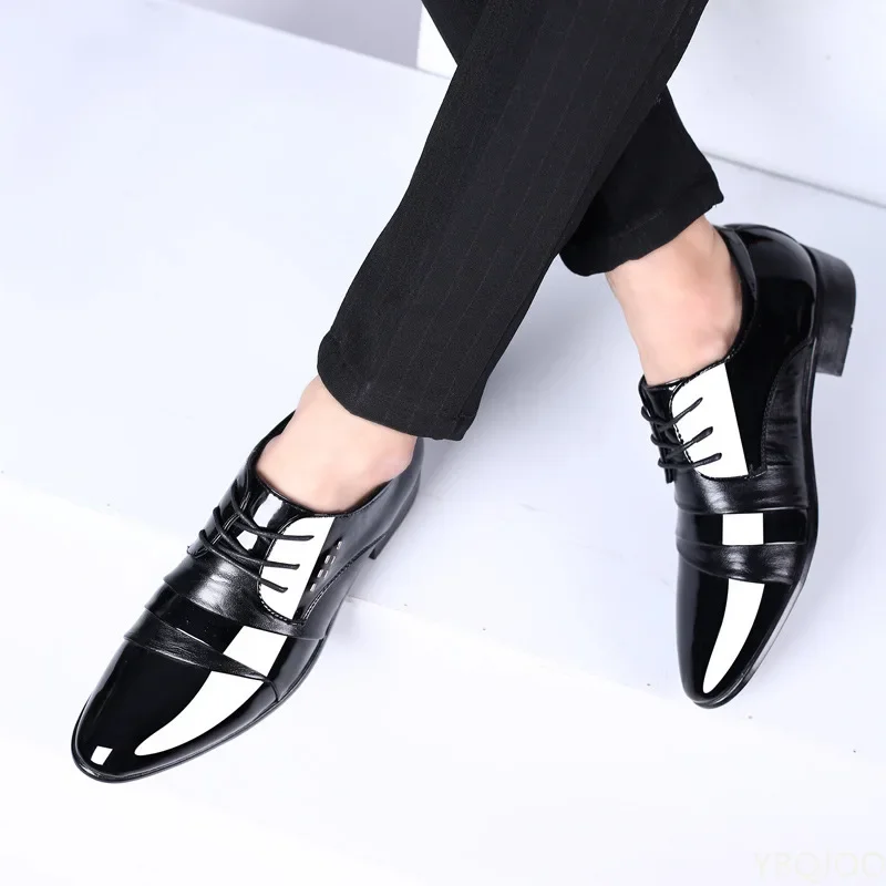 Men Dress Shoes Men Formal Shoes Leather Luxury Fashion Groom Wedding Shoes Men Oxford Shoes Dress Plus Size 38-48