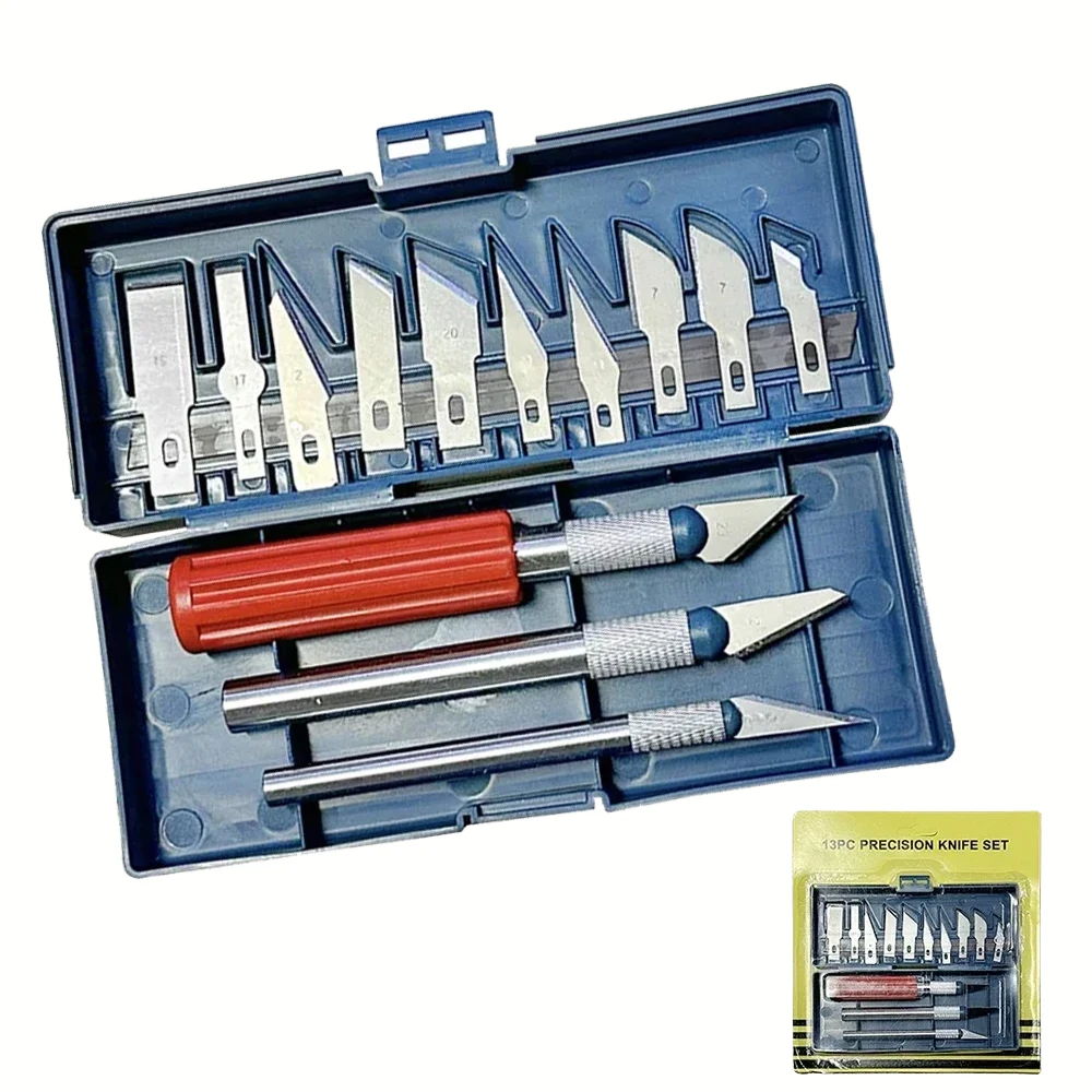 

Anti Slip Metal Surgical Knife Tool Set (fruit Carving Craft Knife with 10 Blades) Jewelry Model Making Handmade Tools